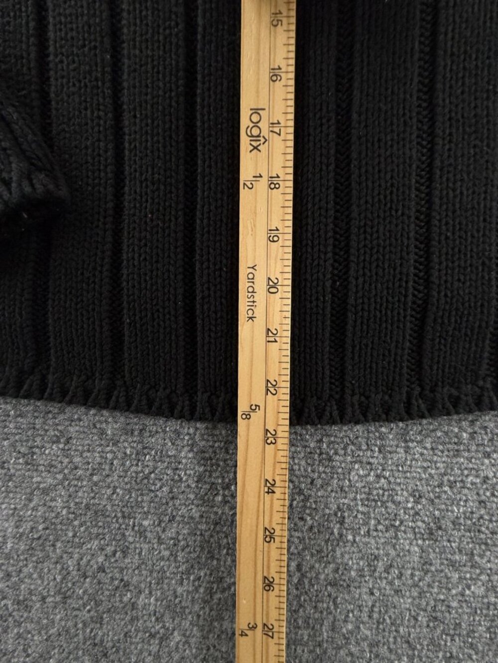 Ralph Lauren USA Flag Sweater Women Large Black Cotton Ribbed Knit Stretch Crew - Picture 4 of 13